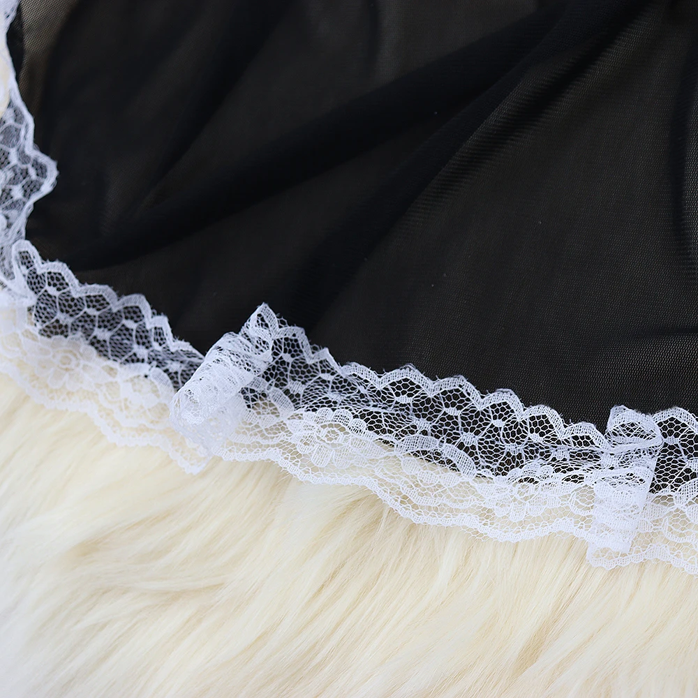Женское кружевное нижнее белье для косплея горничной женское контрастных цветов