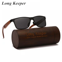 2021 luxury wooden square sunglasses men women brand design polarized sun glasses male mirror driving goggle with bamboo box