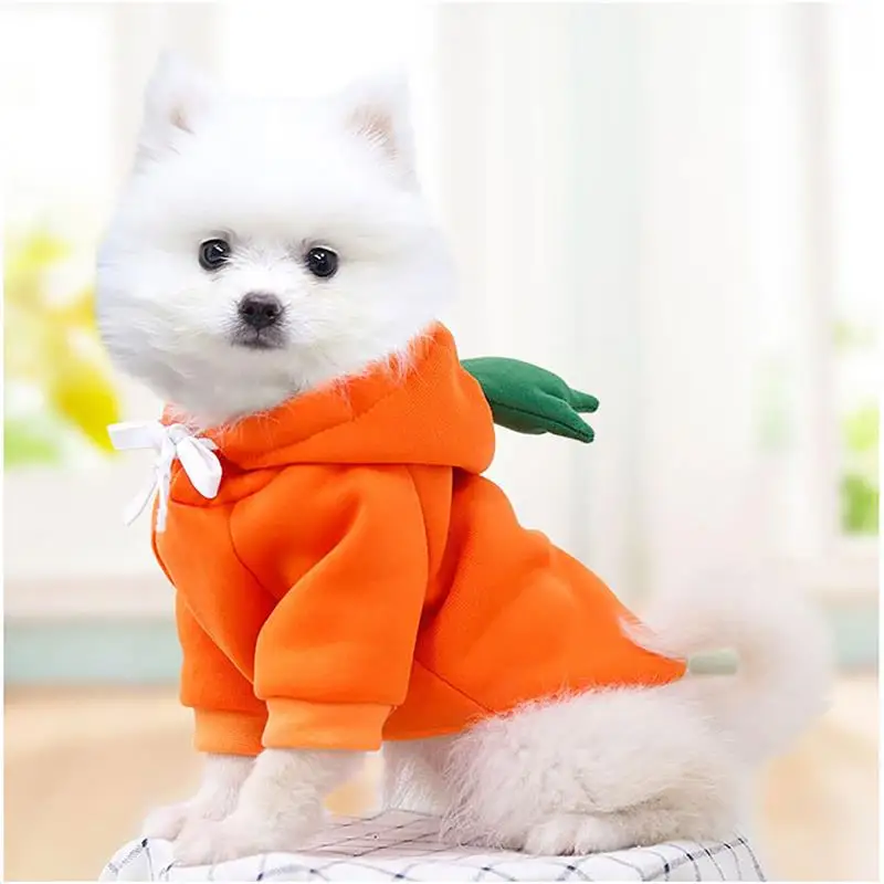 

New Winter Warm Dog Clothes Hooded Clothes Plush Cotton Puppy Kitten Clothes Soft Pet Hoodies For Teddy French Bulldog Chihuahua