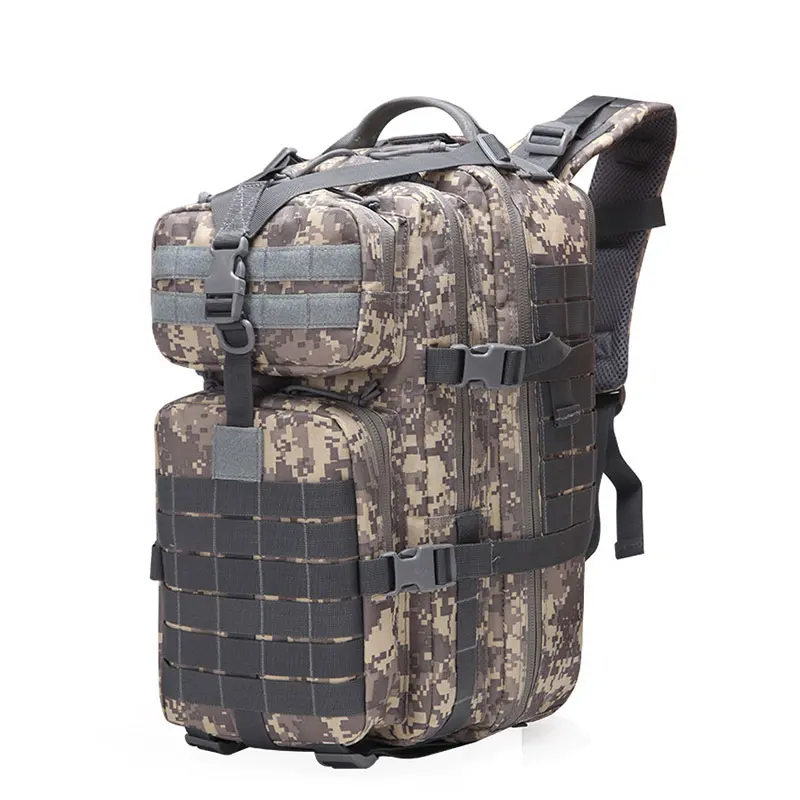 Военный Рюкзак Molle, тактическая армейская штурмовая сумка, 3P EDC, рюкзак для походов, кемпинга, охоты, камуфляж, водонепроницаемый пакет 45L - Цвет: ACU
