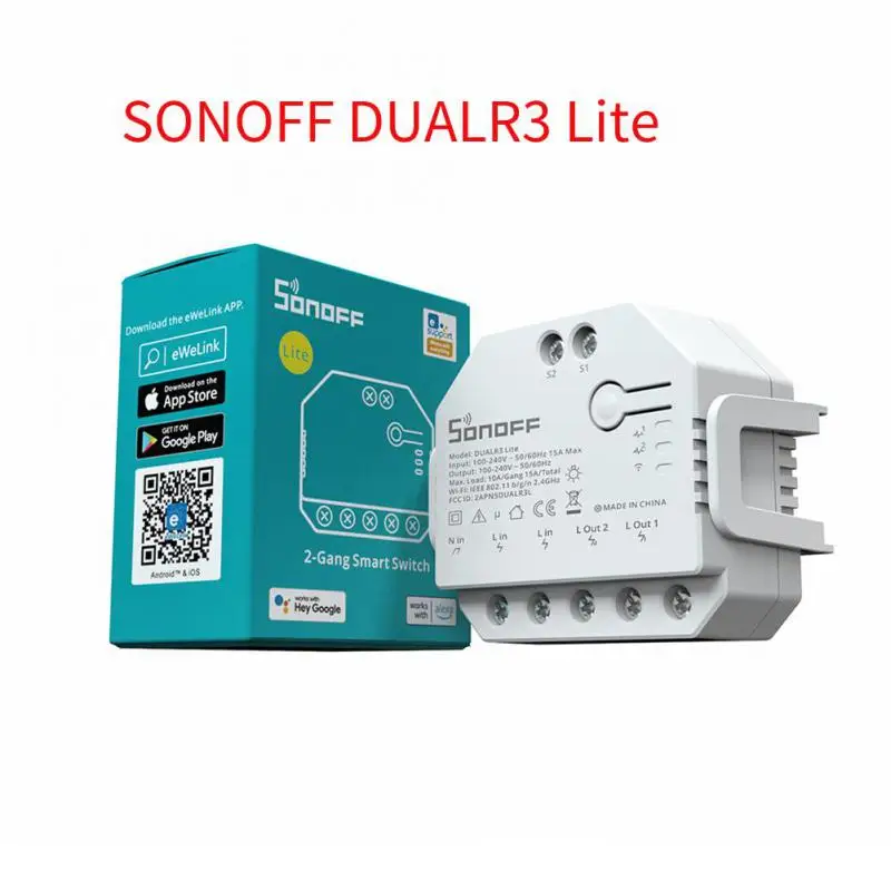 

1/2/3/5 шт. двойной релейный модуль SONOFF DUAL R3 Lite DIY Мини Смарт-переключатель умный дом 2-стороннее управление таймером через eWeLink Alexa Google
