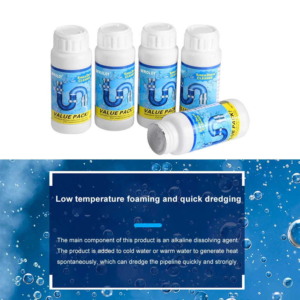 

Sink Drain Cleaners Toilet Kitchen Pipe Dredge Deodorant Powerful Plumbing Agent Home Fast Strong Dredge Sewer Cleaning Tools