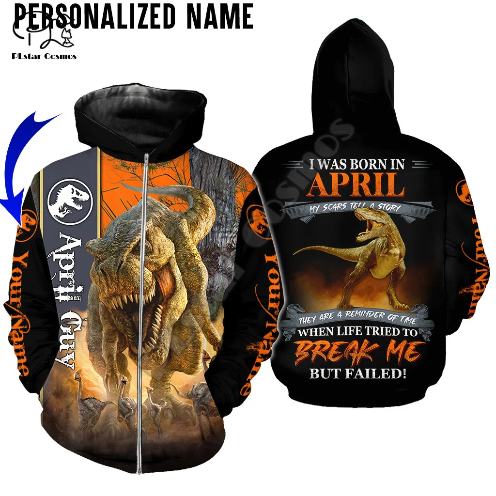 

PLstar Cosmos 3DPrint NewFashion Dinosaur Animal Funny Tattoo Beast Unisex Women/Men Casual Streetwear Pulover Zip Hoodies A6