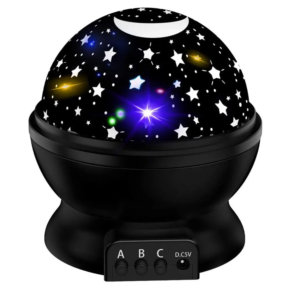 

Night Light Projector Delicacy 360° Rotating LED Moon Starry Sky Night Lamp for Kids Children Gifts Baby Bedroom Decoration