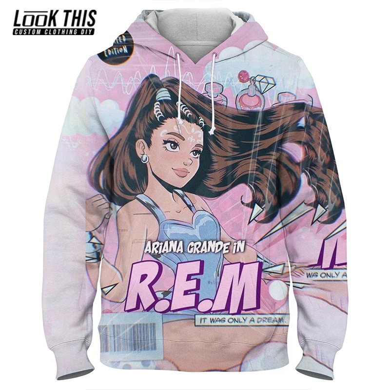 

Ariana Grande 3D Streetwear Women's Hoodies Girl Unisex Loose Long Sleeve Oversized Sweatshirt 2021 Female Women Pullover Tops