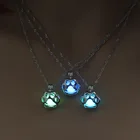 Светящийся в темноте кулон ожерелье с серебряной лапой собака образный медальон кулон ожерелье светящиеся украшения для женщин