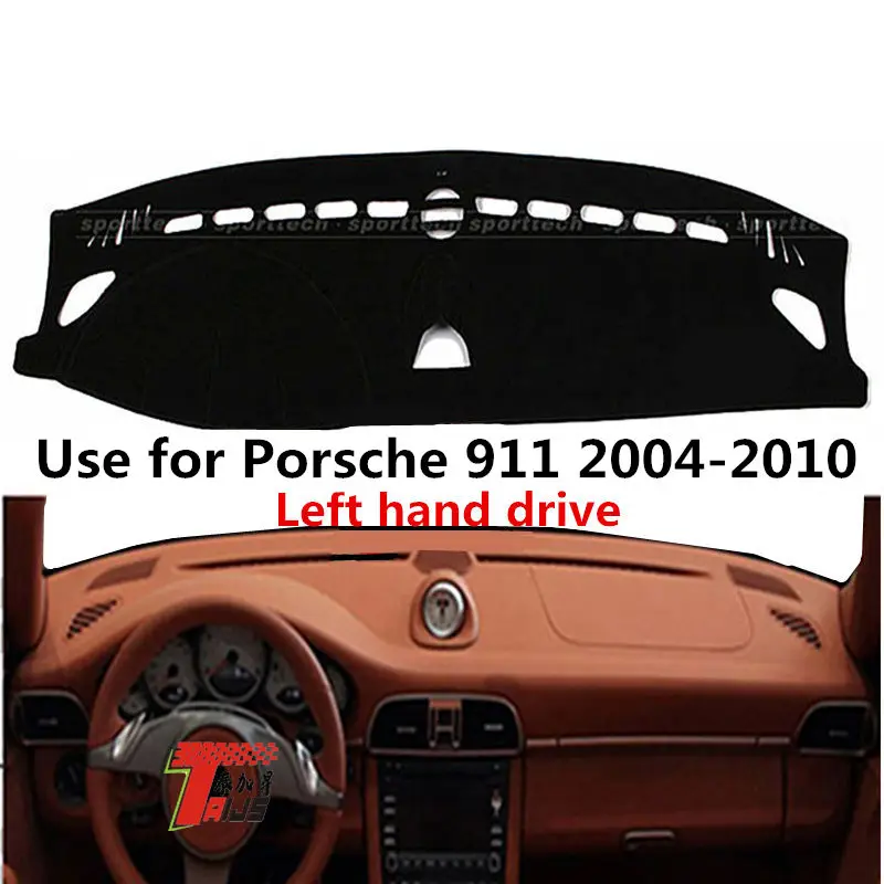 

Taijs left hand drive car dashboard cover for Porsche 911 2004-2010 non-reflective black red blue anti dust light preventing