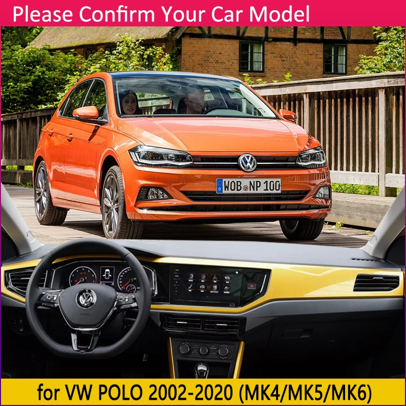 Для Volkswagen VW POLO 9N 9N3 6R 6C AW 2002~ 4 5 6 Противоскользящий коврик на приборную панель солнцезащитный коврик для панели автомобильные аксессуары