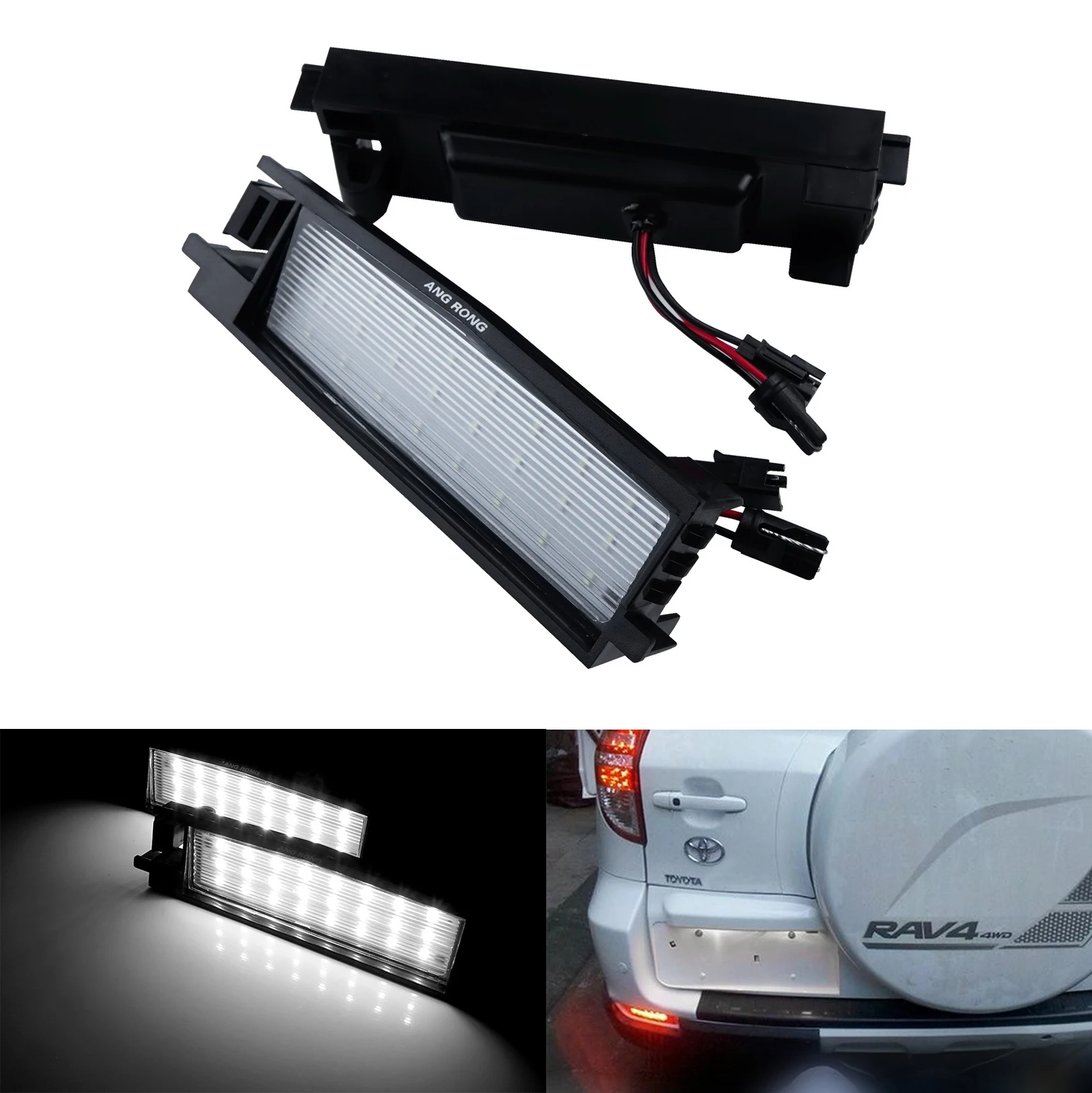 ANGRONG 2x SMD СВЕТОДИОДНЫЙ номерной знак светильник лампы для Toyota Auris E180 Aygo RAV4 MK3