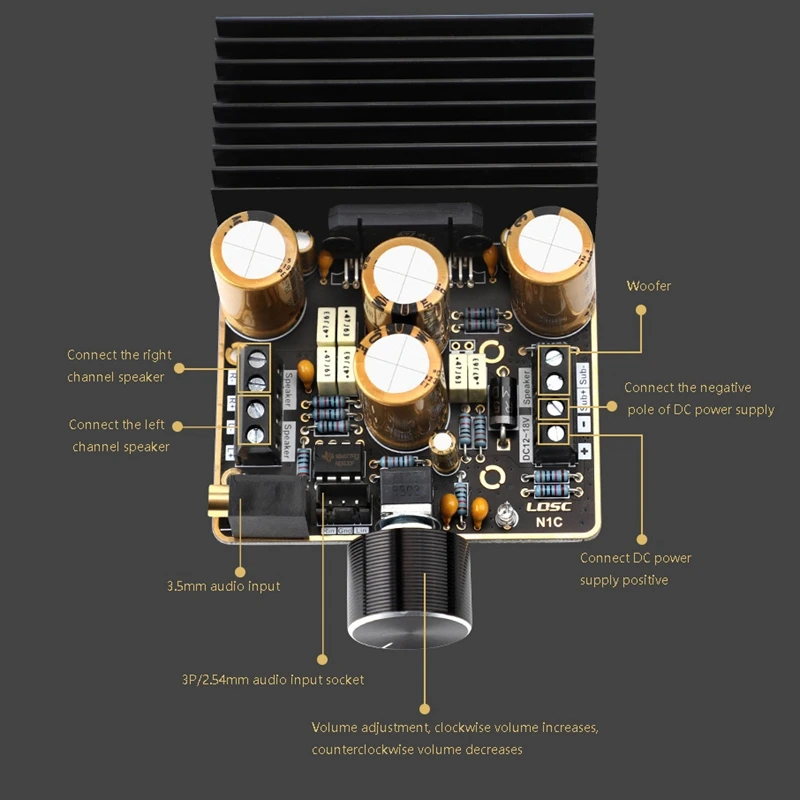 Сабвуфер цифровой усилитель аудио доска TDA7850 2X80W + 120 Вт стерео класса AB Amplificator для