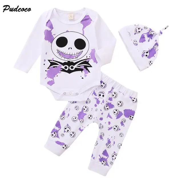 Новый комплект на Хэллоуин для маленьких мальчиков и девочек Хлопковый костюм с