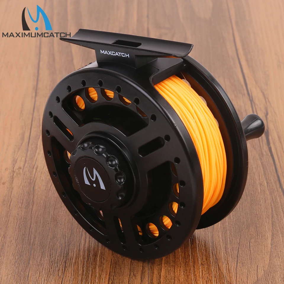 Maxcatch 5-8WT Plastic Mid-large Arbor Fly Fishing Reel with Weight Forward Floating Line Leaders Combo | Спорт и развлечения