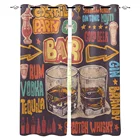 Винные бокалы пивные Ретро английские оконные занавески домашний декор занавески для гостиной для двери в спальню, на кухню