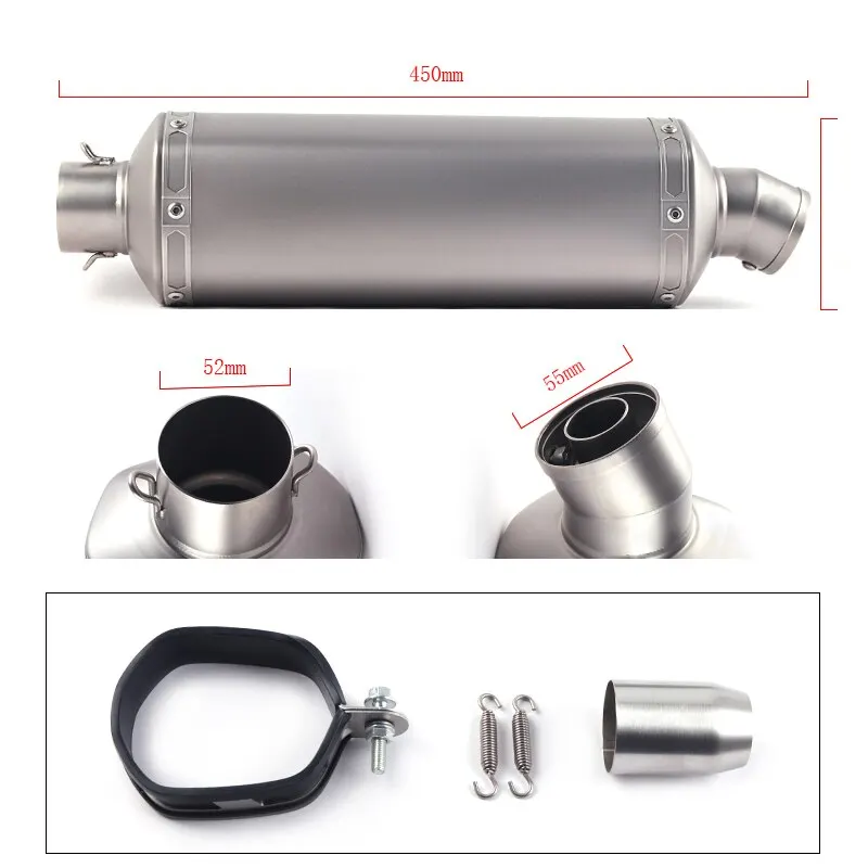 

Universal Motorcycle Exhaust Escape Muffler Pipe Slip On CB400FOUR CB400SF CB400SB VTEC Ver.R Ver.S NC31 VTEC2 Revo RVF400