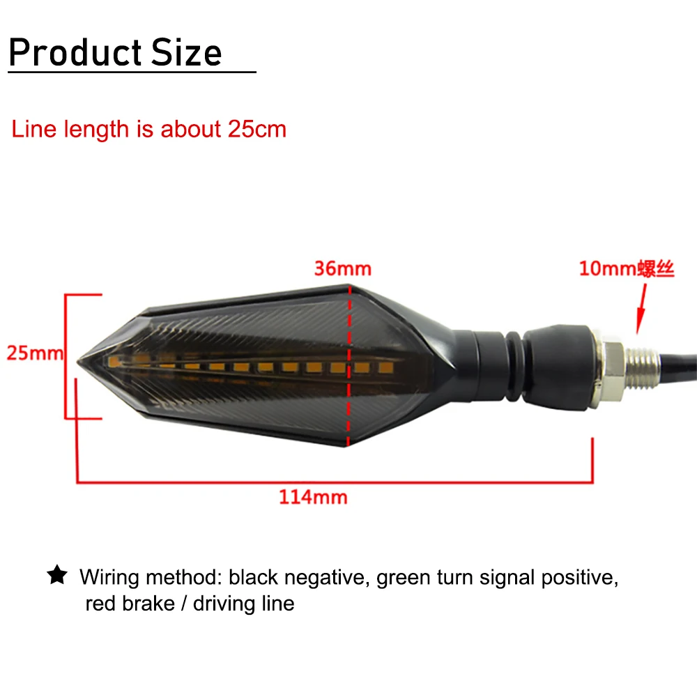 Motorcycle LED Turn Signal Light Lamp Daytime Running Indicators Blinker Universal motorbike led bulbs 12V DRL |
