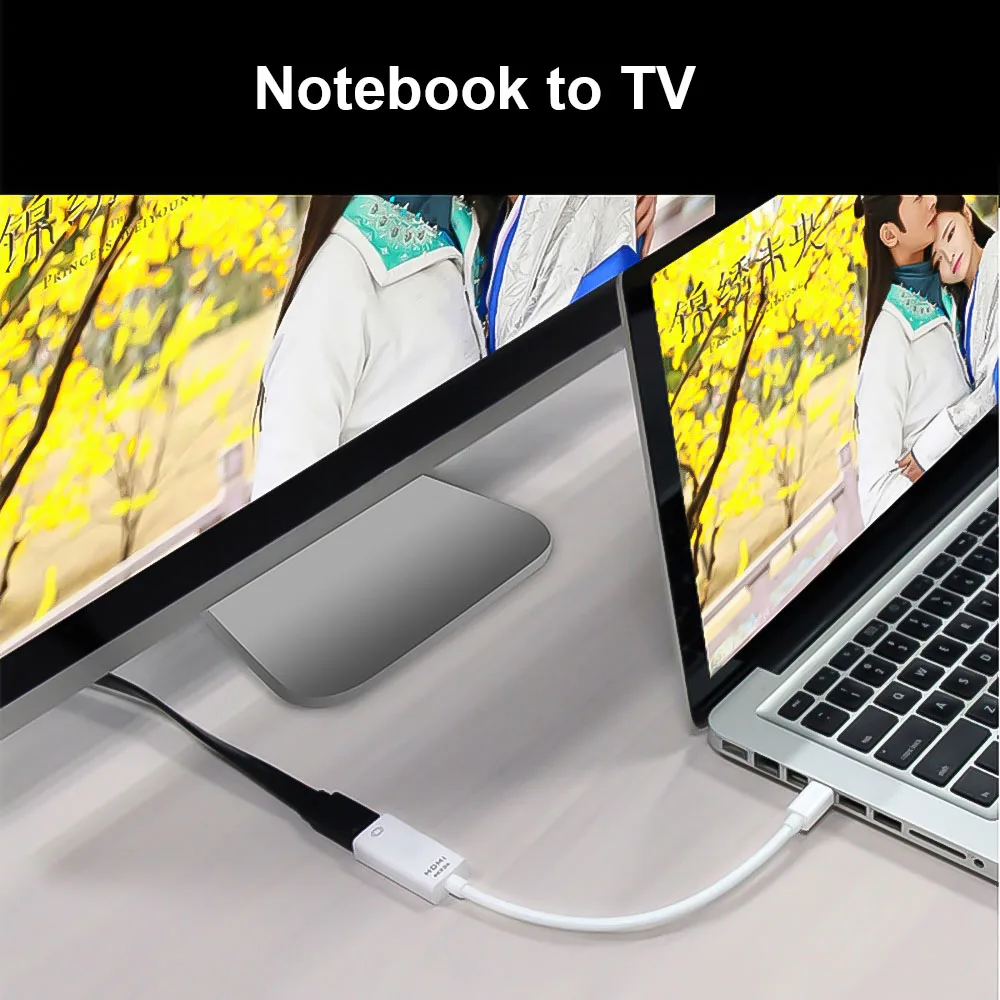 KEBIDU Mini DisplayPort DP в HDMI-совместимый кабель 4K x 2K адаптер видео конвертер для ноутбука