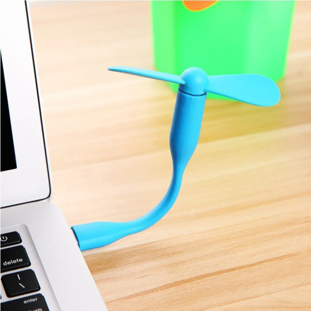 

Cute Portable Flexible Mini USB Fan Bendable removable USB Gadgets Low power for Powerbank for PC for laptop For OTG