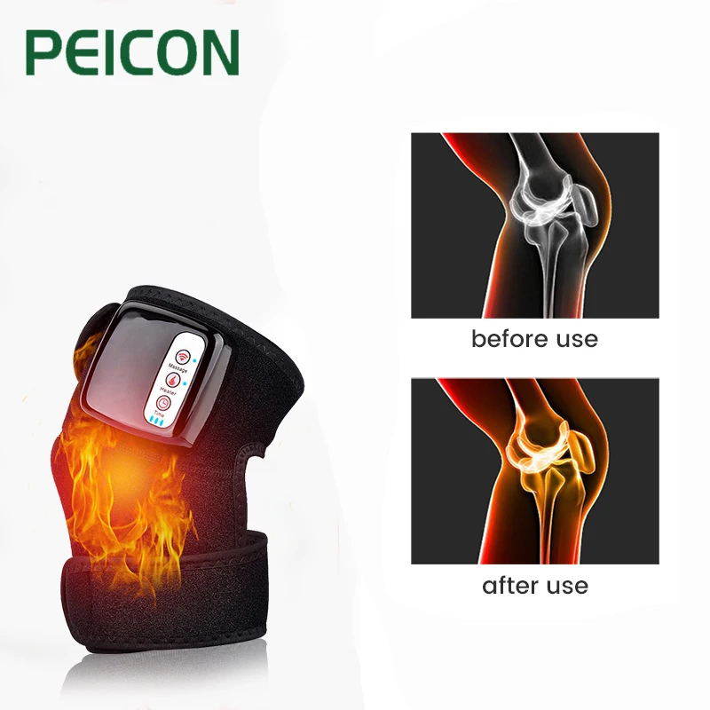 

Electric Heating Knee Massager Far Infrared Joint Physiotherapy Elbow Knee Pad Vibration Massage Pain Relief Health Care