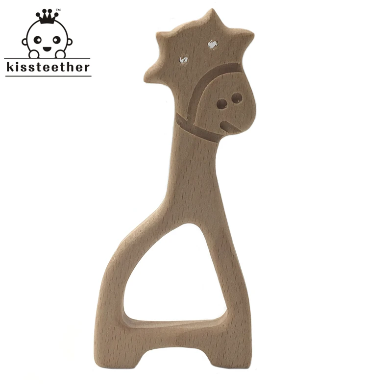 Ручной работы деревянный органический безопасный Прорезыватель для малышей