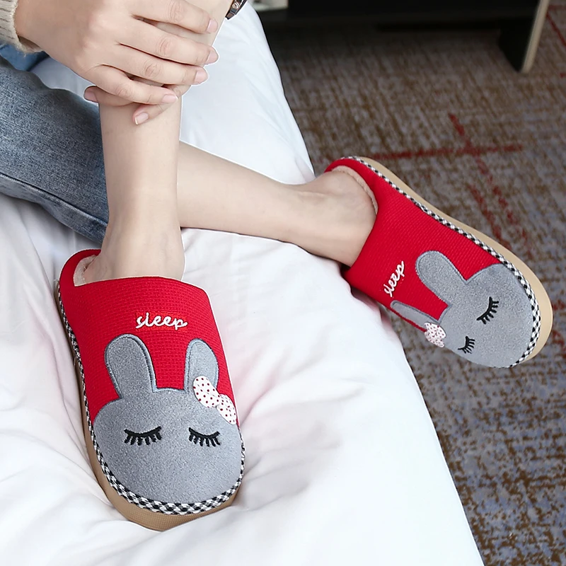 Christmas Warm Shoes Woman Winter Home Slippers Women Flip Flops Indoor Fur Slides Anti-skid House Floor Mules Pantufa | Обувь