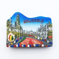 qiqipp europe belgium brussels grand place flower carpet festival tourist souvenir magnetic sticker fridge magnet