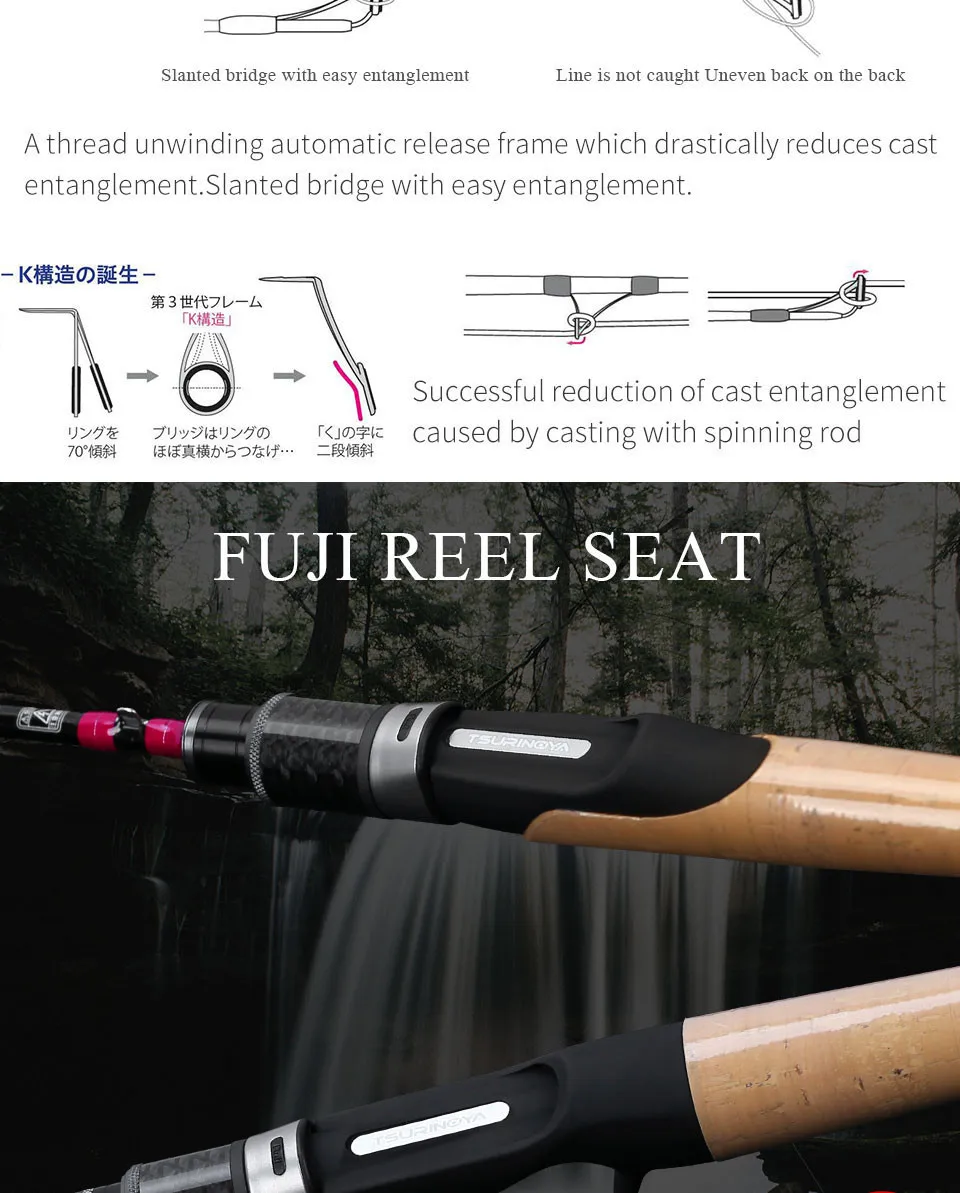 TSURINOYA умный Карп удочка Fuji кольцо приманка вес 1-5 г/2-7 г 1,19 м 1,57 м 1,60 м 1,85 м UL L Полюс литье спиннинг