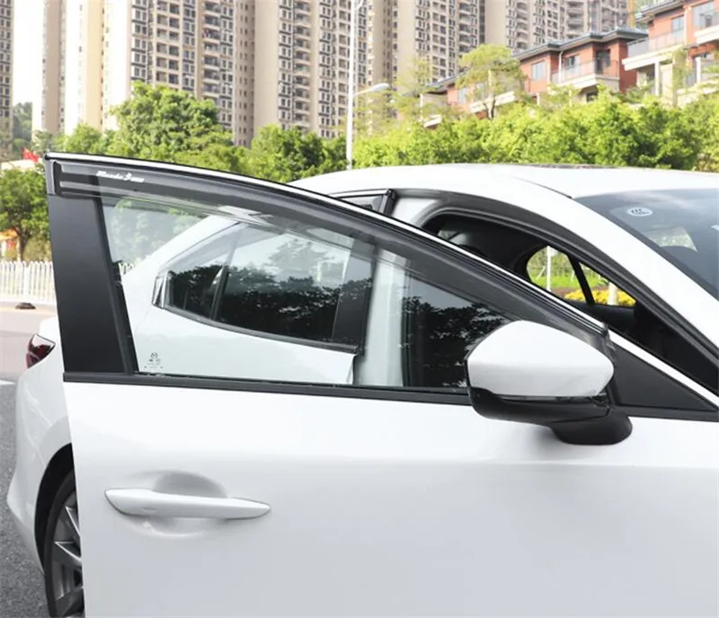 CEYUSOT для Mazda 3, оконный козырек, седан, оконные боковины, защита от солнца и дождя, Мазда 3, Axela, 4 шт., защита, внешние аксессуары