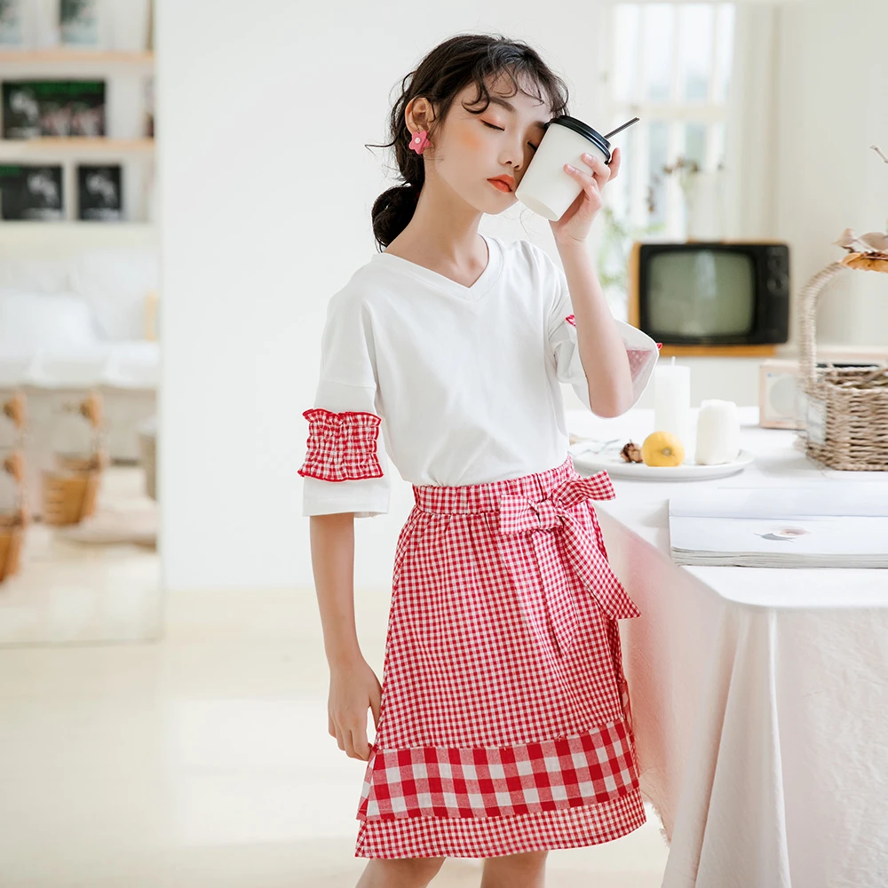 Детские комплекты одежды 2020 Летний Детский костюм хлопковый комплект из двух