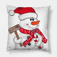 festive holiday snowman pillowcases decor for home noel christmas gifts navidad 2020 xmas cristmas decor happy new year 2021