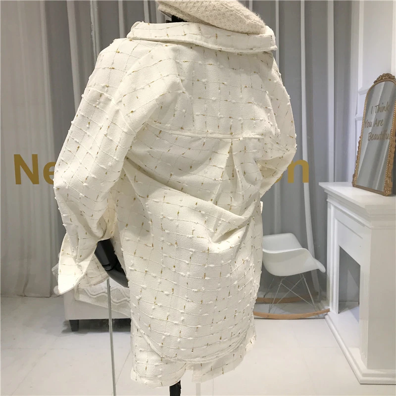 Новинка весны 2020 модное женское твидовое короткое пальто и мини-платье костюм из