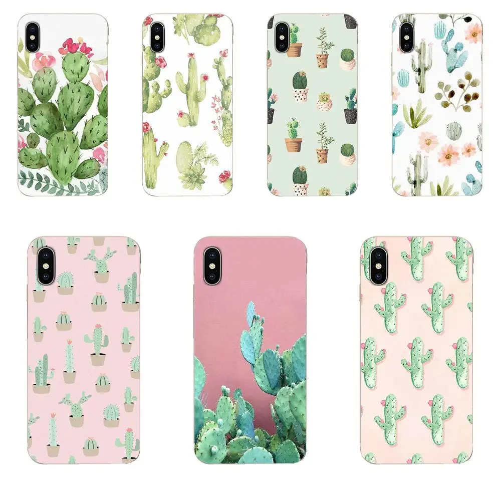 Роскошный прозрачный мягкий чехол Cactus для Xiaomi Redmi Mi 4 7A 9T K20 CC9 CC9e Note 7 8 9 Y3 SE Pro Prime Go