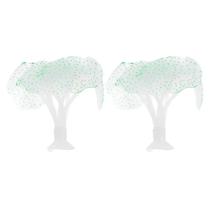 2 шт. искусственные медузы зеленые флуоресцентные силиконовые украшения для