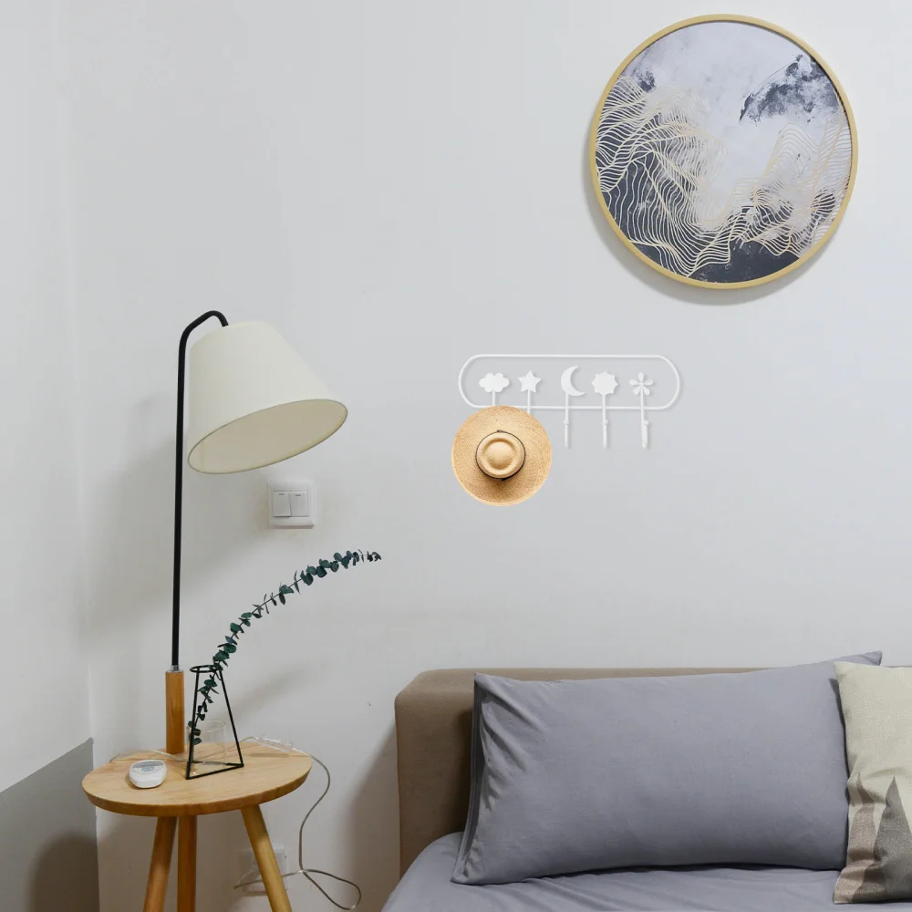 

1 Set European Clothing Rack Door Iron Hook Coat Hanger Keys Hanging Accessory