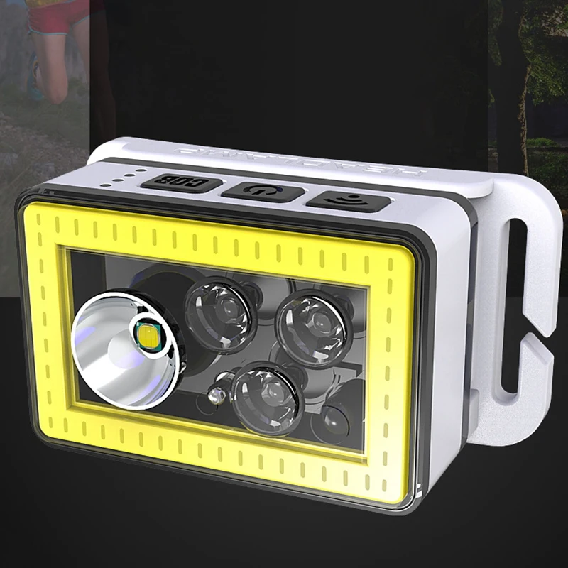 

COB LED Motion Sensor Head Light 90 Degree Rotatable Induction Head light Lamp for Night Fishing Outdoor Lighting