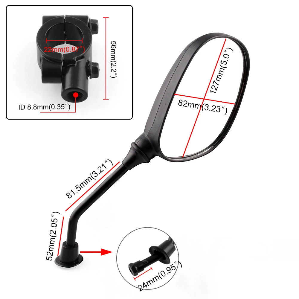 1 пара 7/8 &quotбоковое зеркало заднего вида для горного велосипеда BMX велосипедный