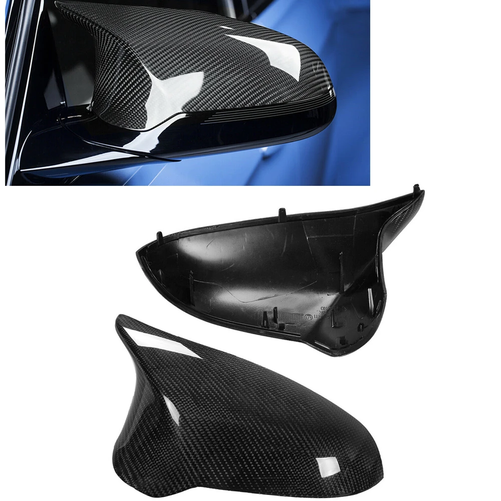 

For BMW F80 M3 F82 M4 2015-2018 Mirror Cover Real Carbon Fiber Replacement/Add On Car Exterior Door Side Rear View Caps Shell