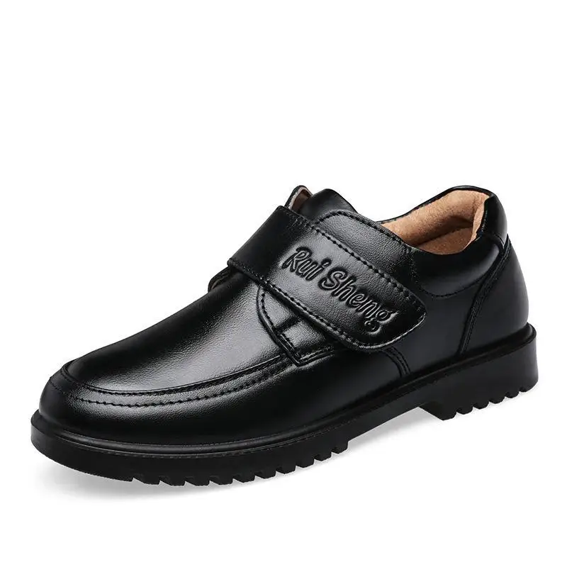 

Boys Wedding Leather Shoes for Kids Genuine Leather School Shoes Children Oxford Dress Banquet Black Rubber Sole Pigskin Inside
