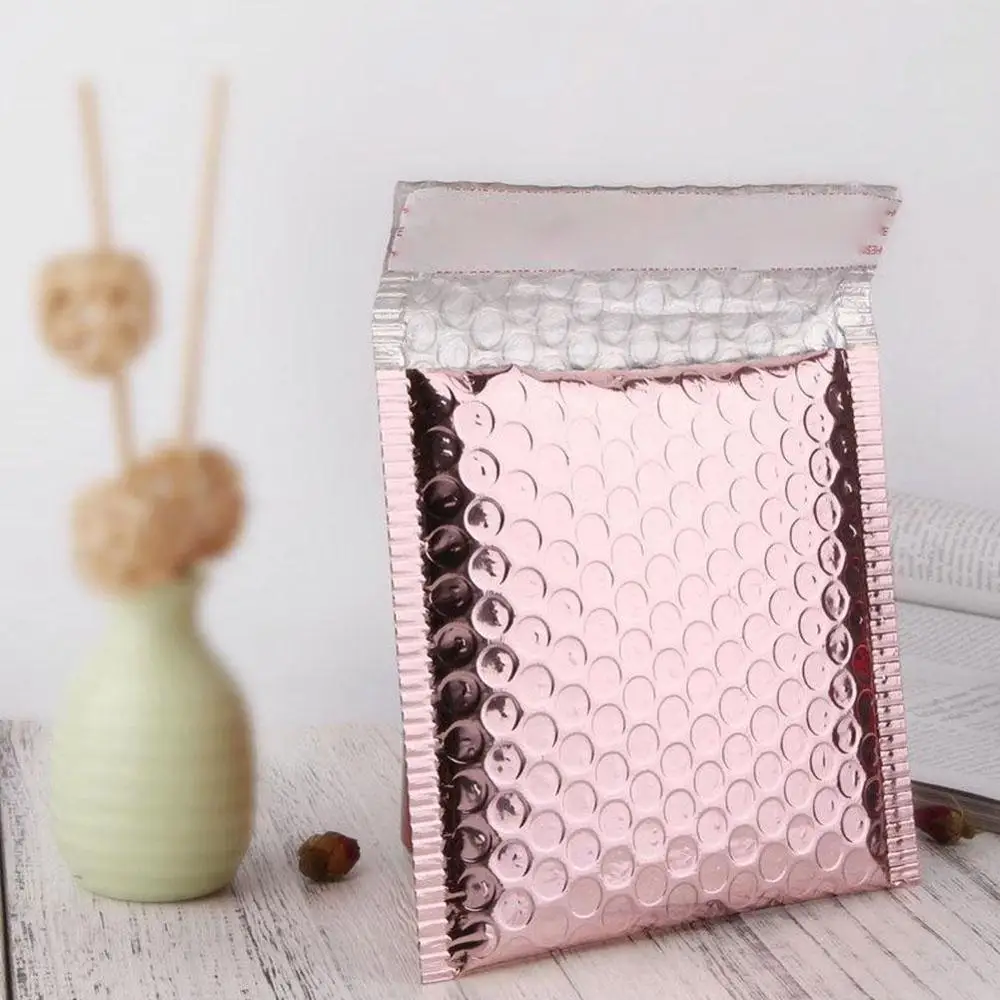 

Rose Gold Bag Bubble Envelop/Rose Gold Foil Bubble Mailer for Gift Packaging & Wedding Favor Bag&Mailing Envelopes