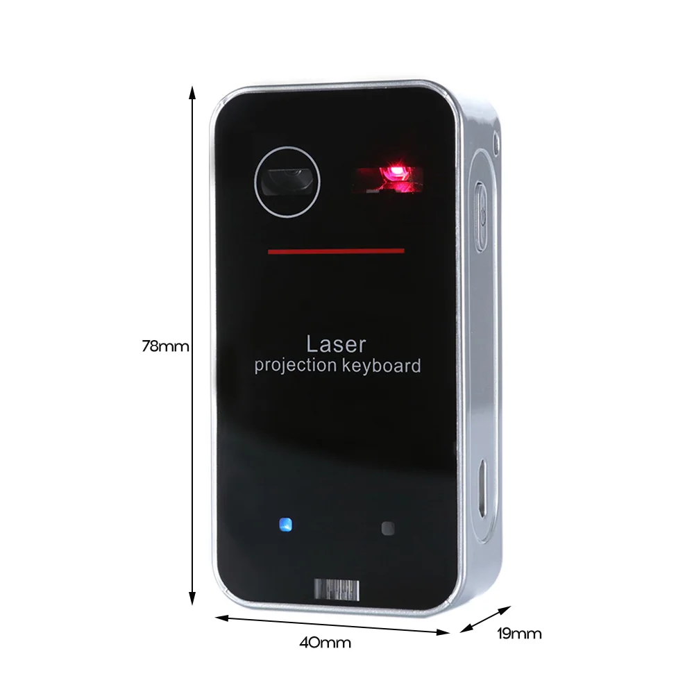 Мини Портативная Виртуальная сенсорная клавиатура и мышь BT проекция QWERTY для смартфонов/ПК/планшетов