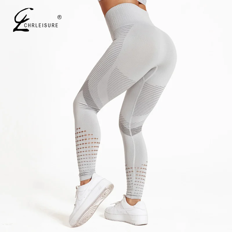 Женские однотонные брюки CHRLEISURE Модные дышащие повседневные облегающие с высокой