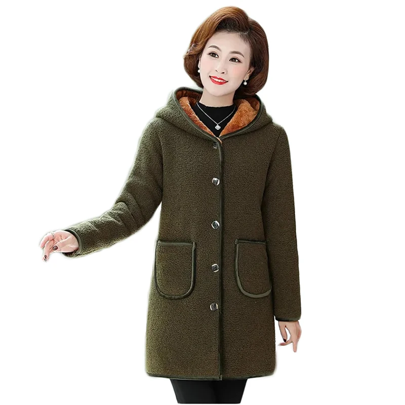 Top Selling Product in 2021 Fashion Fur Coat Women Autumn/Winter Oversized Coat Imitation Lamb Wool Outerwear Factory Outlet 361