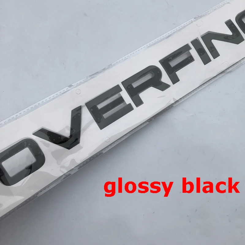 OVERFINCH Letters Emblem Badge Car Styling Refitting Trunk Sticker for Land Rover Range Glossy Black Silver Carbon Fiber on - Эмблема букв OVERFINCH, значок автомобильного стиля, изменение задней наклейки для Land Rover Range, глянцевая черная серебряная 