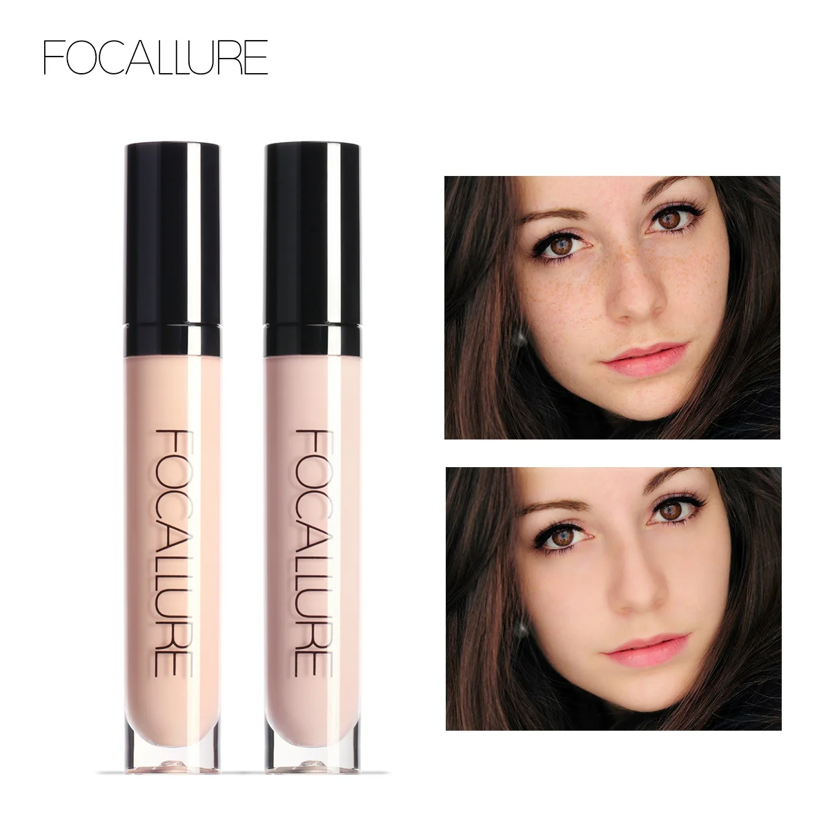 

FOCALLURE Eye Concealer & Base 7 Colors Full Coverage Suit for All Color Skin Face/Eye Makeup Liquid Concealer