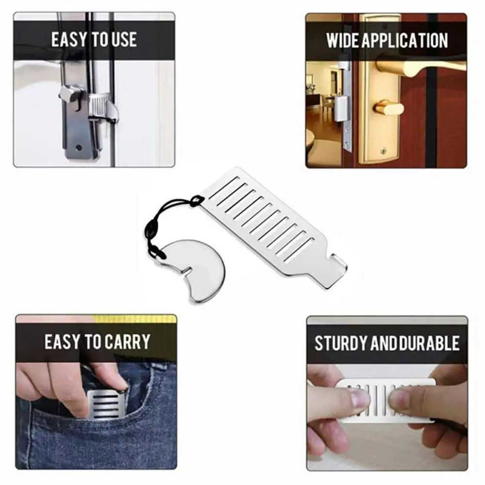

1pc Portable Hotel Door Lock Travel Lock Childproof Door Lock Anti-theft Lock for Security Home Safety Lock Door Hardware