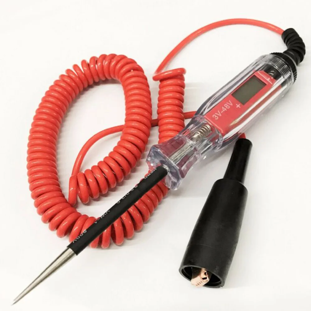 

3V~48V Electric Circuit Tester Digital Test Snowmobile 22 x 2.6 x 2.5 cm PU & stainless steel