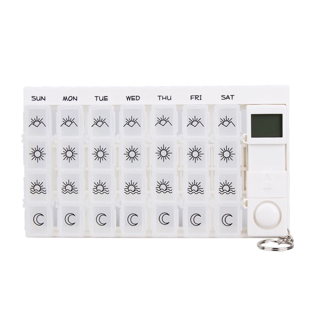 Digital 7days Pill Reminder Organizer Box Case Timer Storage Boxes Medicine Container Dispenser Alarm Clock | Красота и здоровье