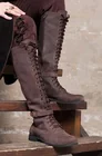 Мужские кожаные ботинки среднего возраста, ботильоны в викторианском стиле, эпохи Возрождения