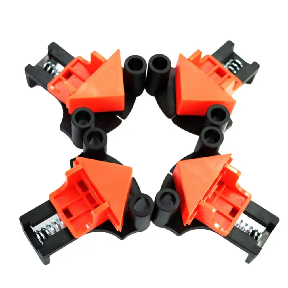

4PCS Adjustable Right Angle Clamp 60 Degree Woodworking Clamps Single Handle Spring Angle Fixer Clip Fixer Welding Clamps