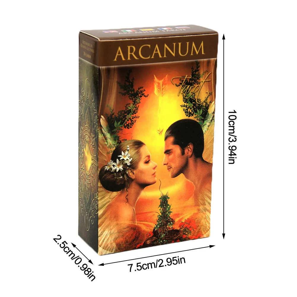 

High Quality Full English Arcanum Tarots 78 Cards Deck Mysterious Divination Oracle Playing Card Family Party Board Game