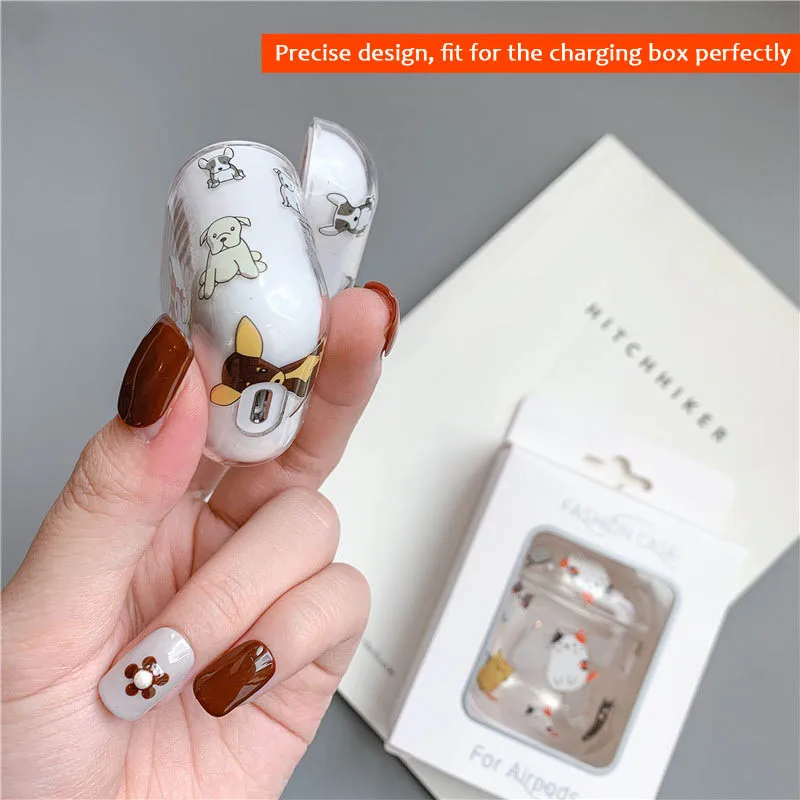 Для Apple Airpods милый котенок щенок Фламинго жесткий чехол Bluetooth беспроводная